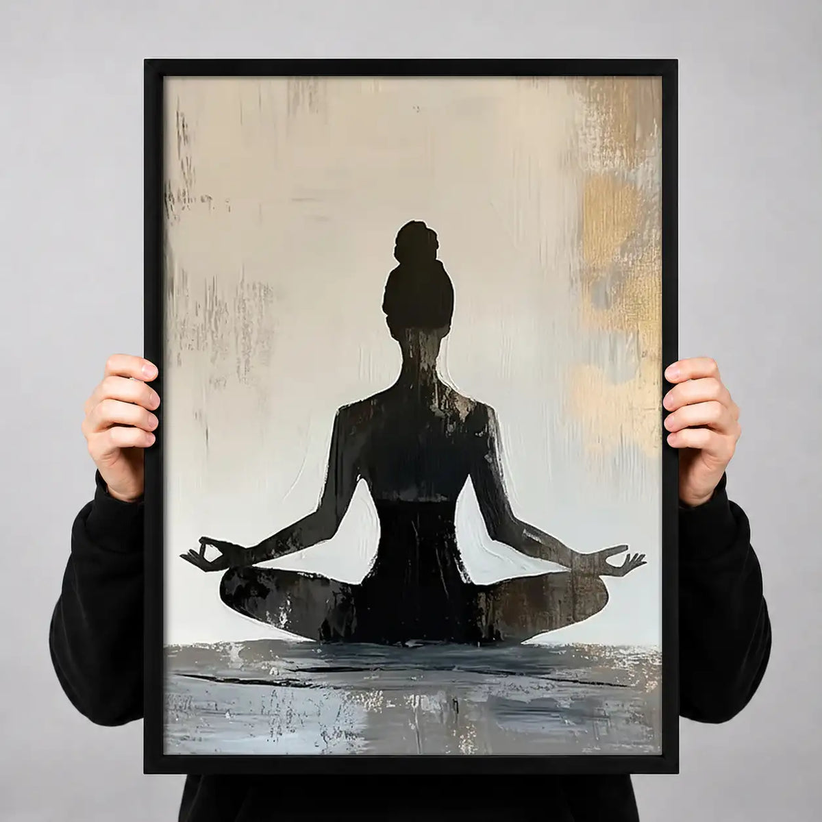 Meditating Woman Silhouette Wall Art 3