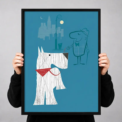 Minimal Blue Couple with Love Letter Wall Art 3