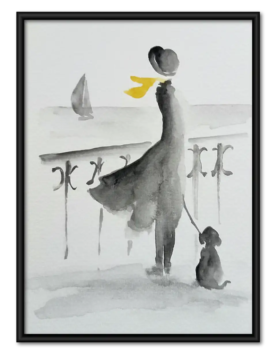 Minimal Goose and Tiny Mouse Wall Art 1