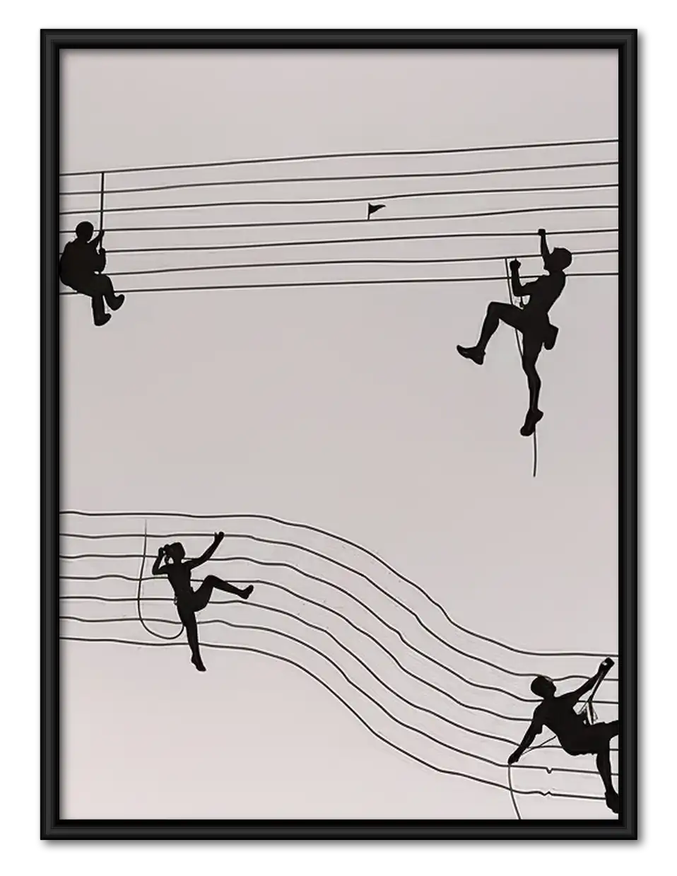 Minimal Hanging Acrobats Wall Art 1