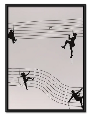 Minimal Hanging Acrobats Wall Art