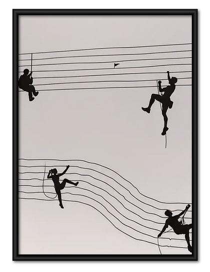 Minimal Hanging Acrobats Wall Art