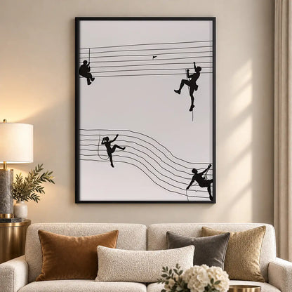 Minimal Hanging Acrobats Wall Art 5