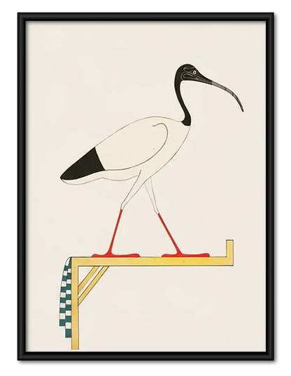 Minimal Heron Balancing Wall Art 1