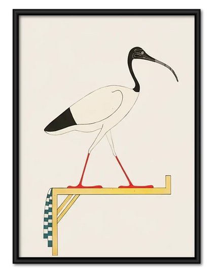 Minimal Heron Balancing Wall Art