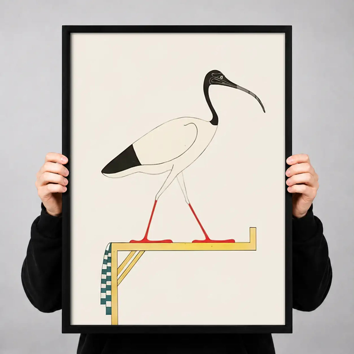 Minimal Heron Balancing Wall Art 3