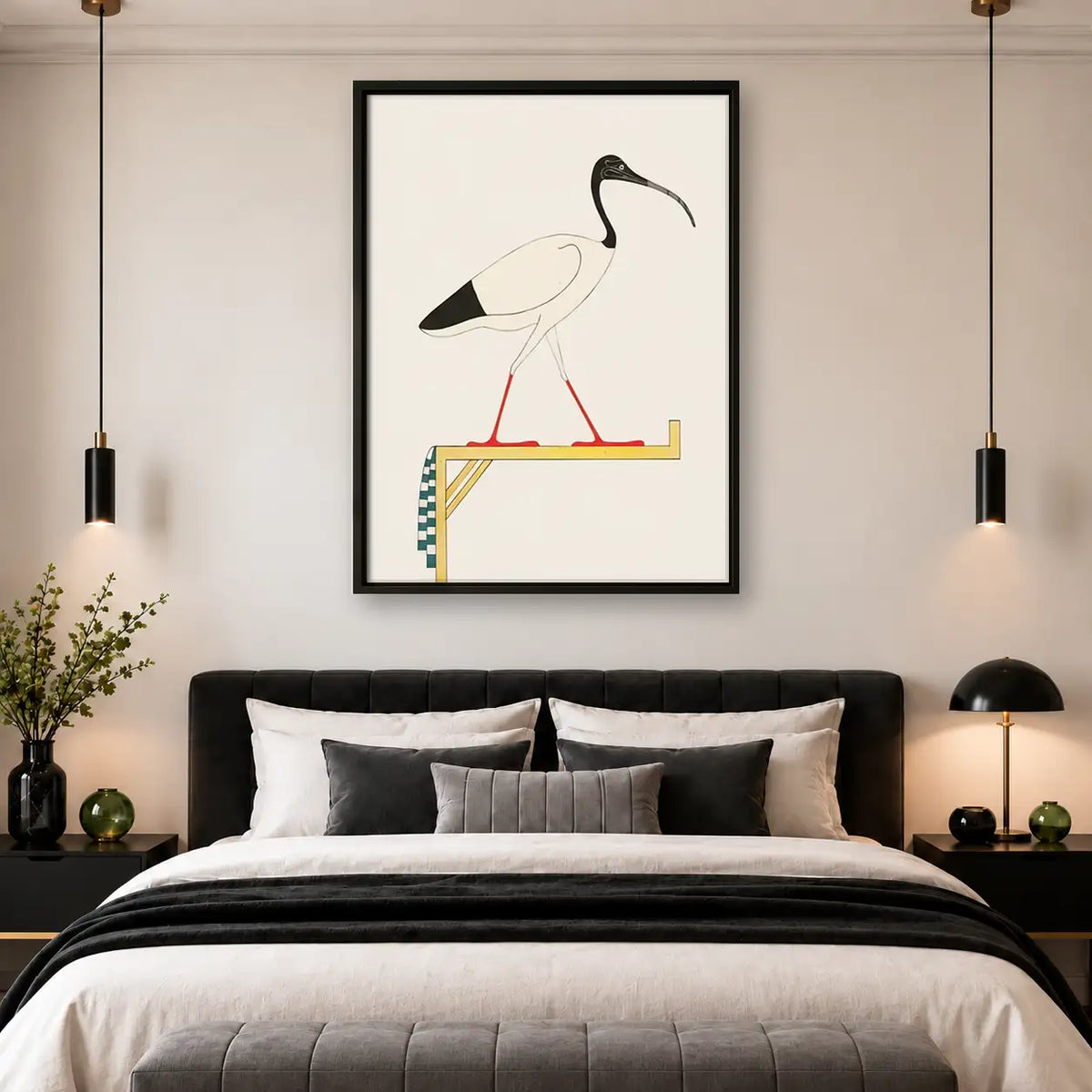 Minimal Heron Balancing Wall Art 4