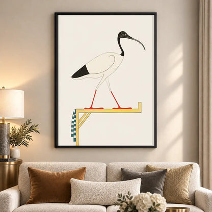Minimal Heron Balancing Wall Art 5