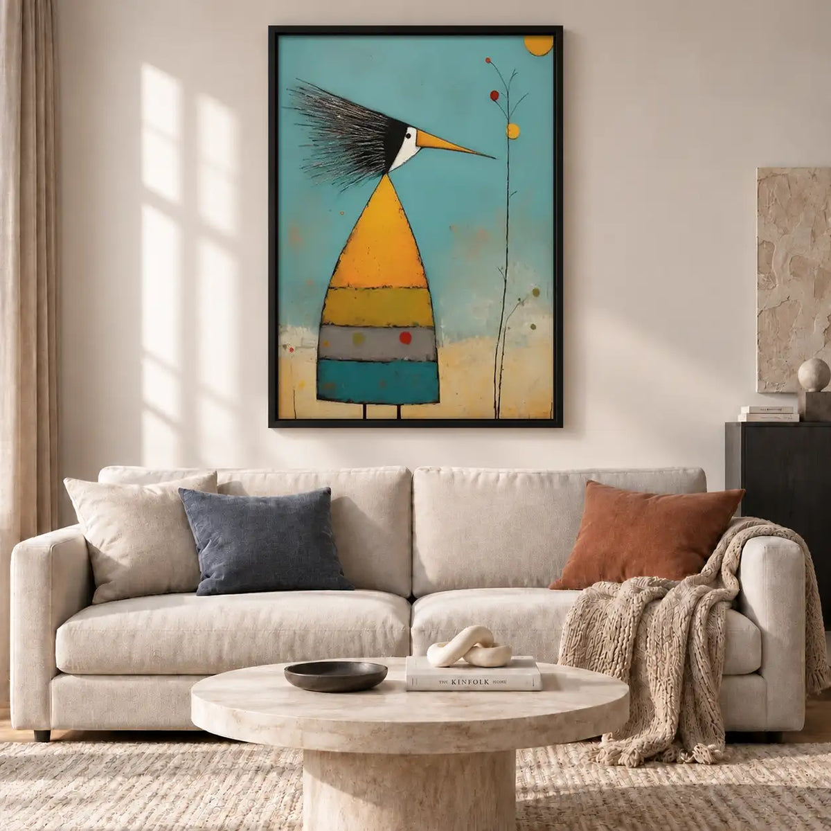 Minimal Sailboat on Teal Wall Art 2