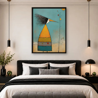 Minimal Sailboat on Teal Wall Art 4
