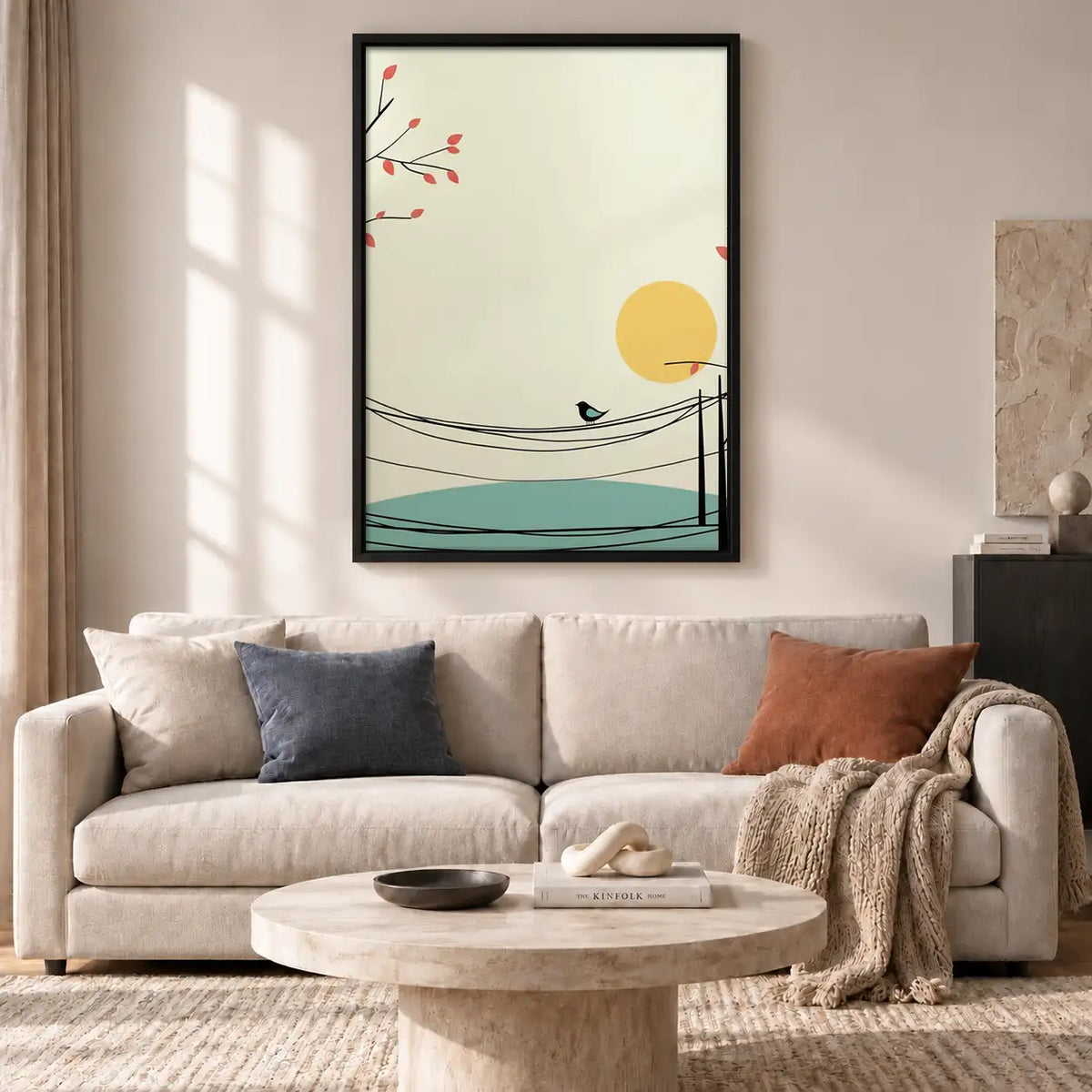 Minimal Sunrise over Water Wall Art 2