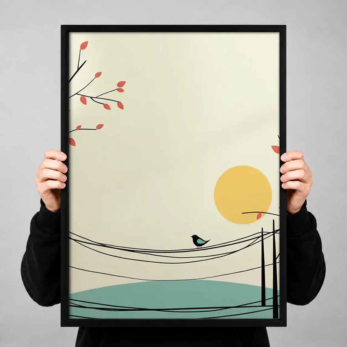 Minimal Sunrise over Water Wall Art 3