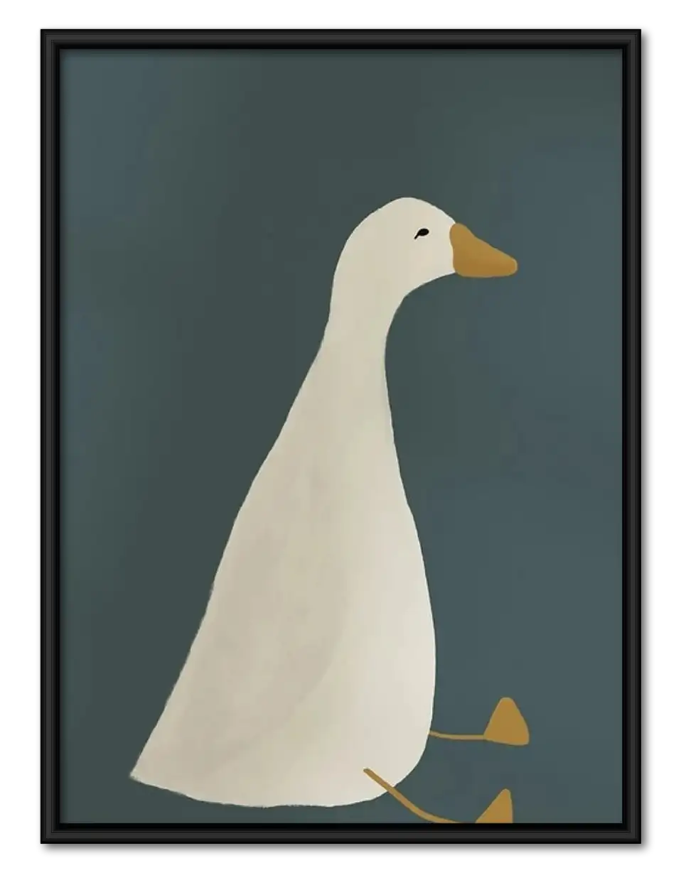 Minimal White Goose Profile Wall Art 1