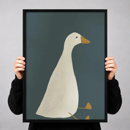 Minimal White Goose Profile Wall Art 3