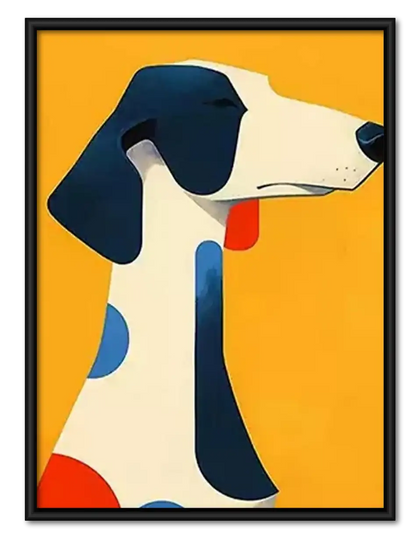 Modern Greyhound on Yellow Wall Art