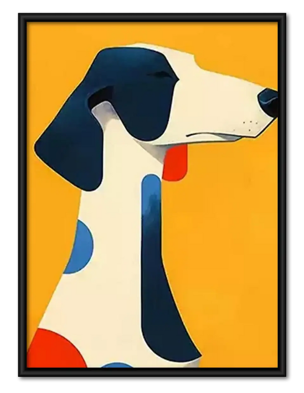Modern Greyhound on Yellow Wall Art
