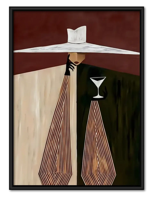 Mysterious Man with Martini Wall Art