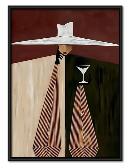 Mysterious Man with Martini Wall Art