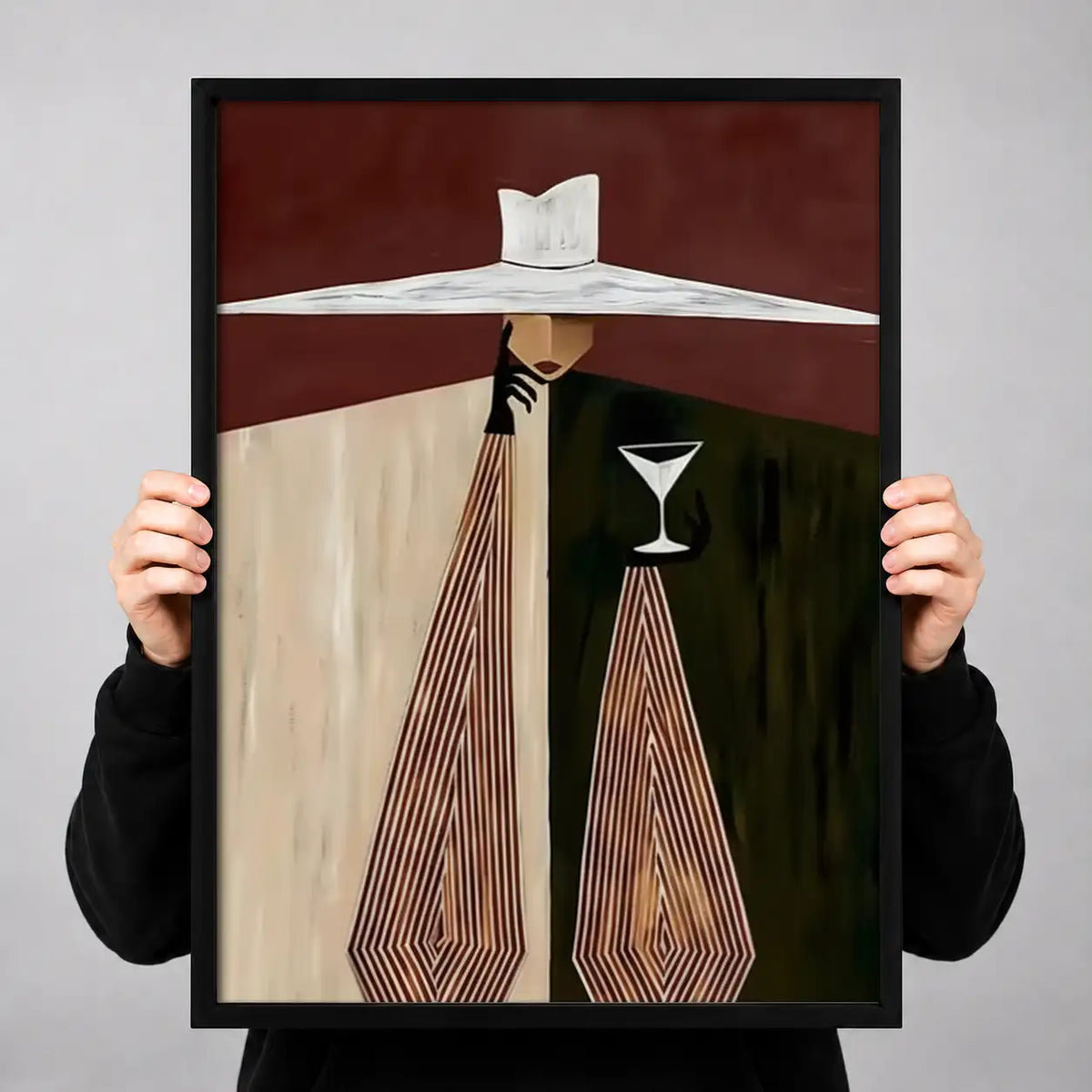 Mysterious Man with Martini Wall Art 3
