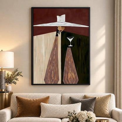 Mysterious Man with Martini Wall Art 5