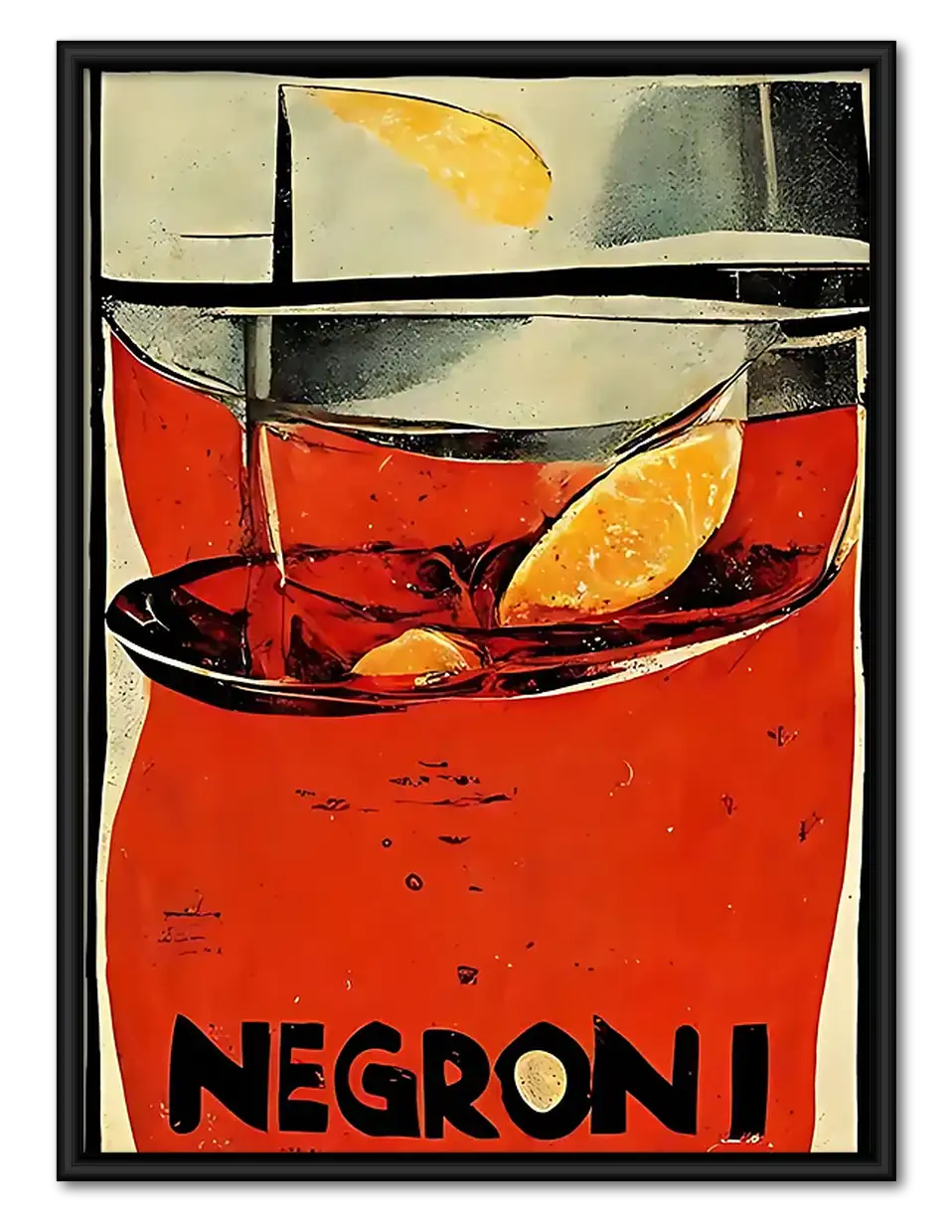 Negroni Cocktail Graphic Wall Art 1