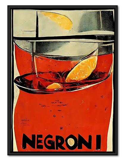 Negroni Cocktail Graphic Wall Art