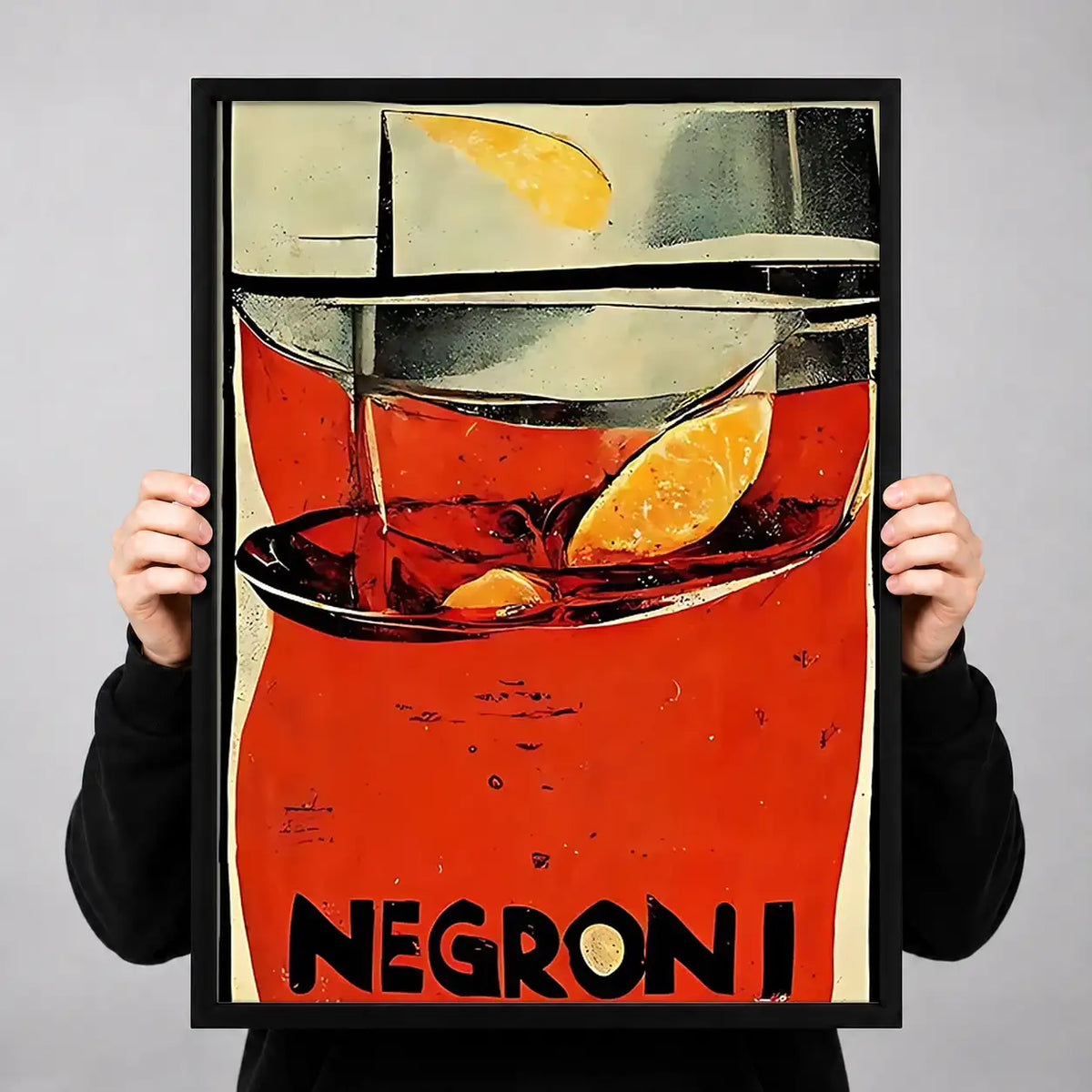 Negroni Cocktail Graphic Wall Art 3