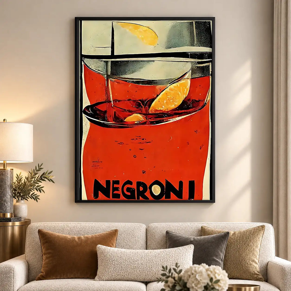Negroni Cocktail Graphic Wall Art 5