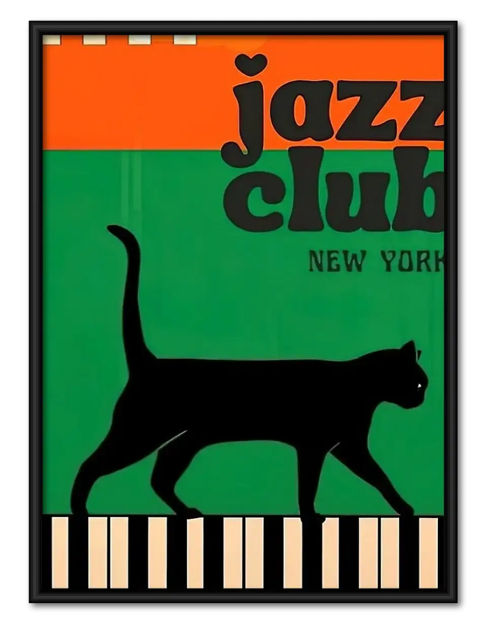 New York Jazz Club Cat Wall Art 1