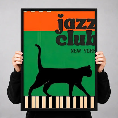 New York Jazz Club Cat Wall Art 3