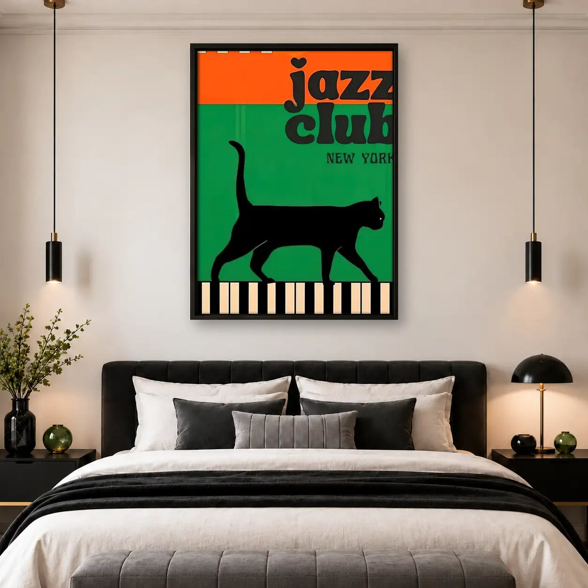 New York Jazz Club Cat Wall Art 4