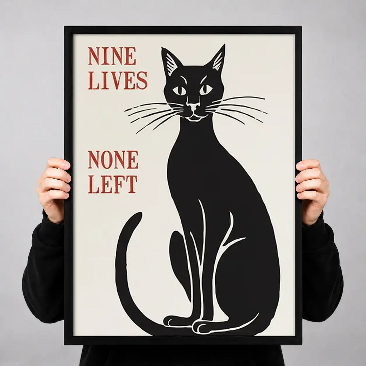 Nine Lives None Left Cat Wall Art 3