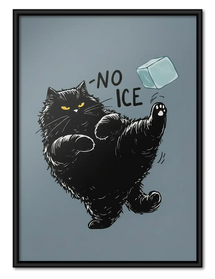 No Ice Black Cat Wall Art