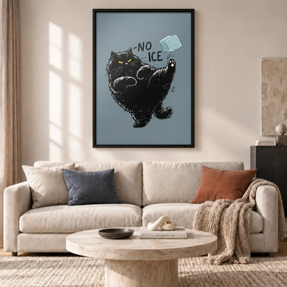 No Ice Black Cat Wall Art 2