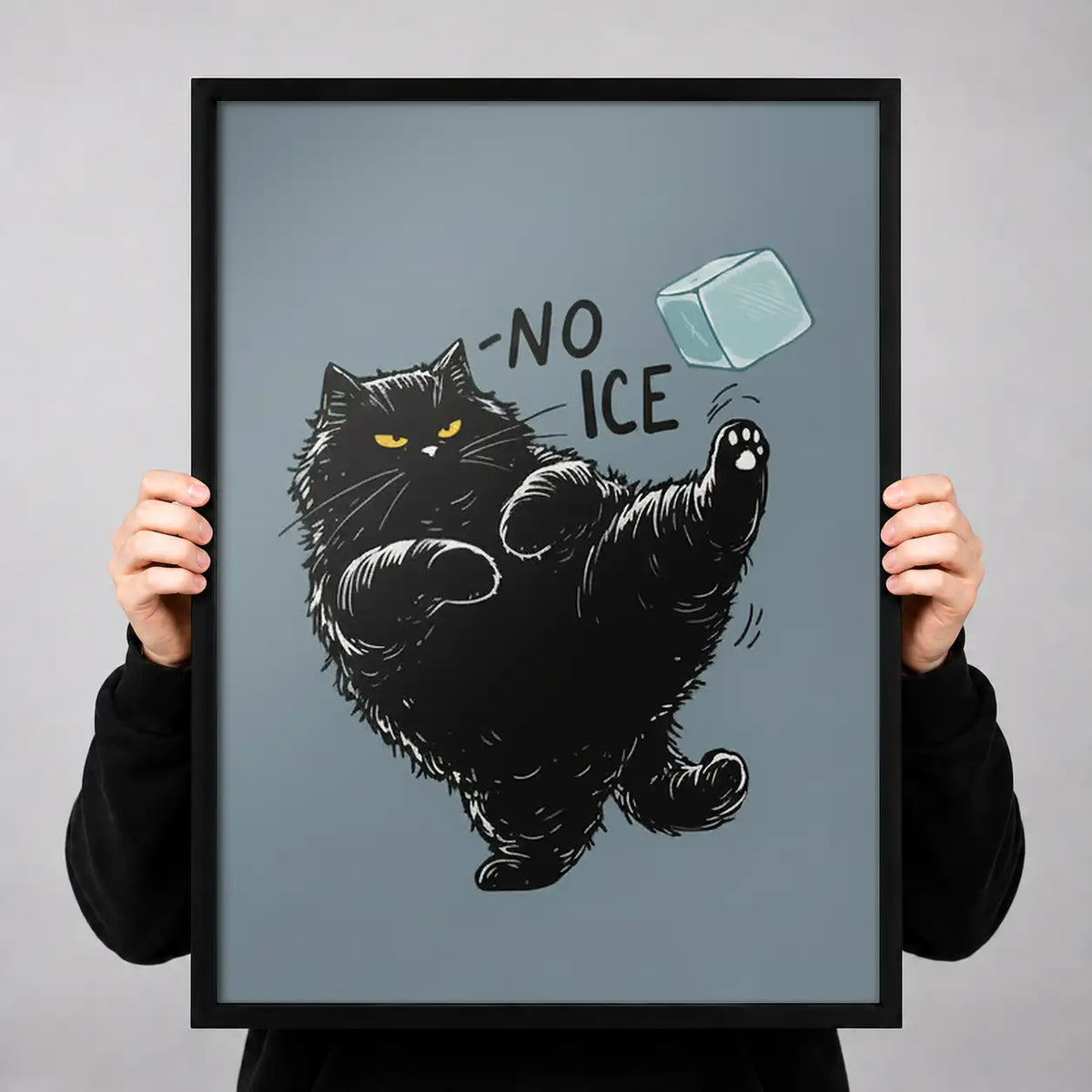 No Ice Black Cat Wall Art 3