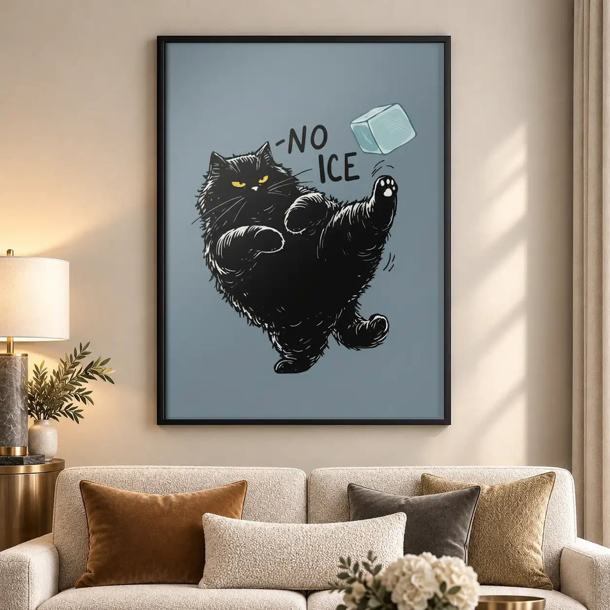 No Ice Black Cat Wall Art 5
