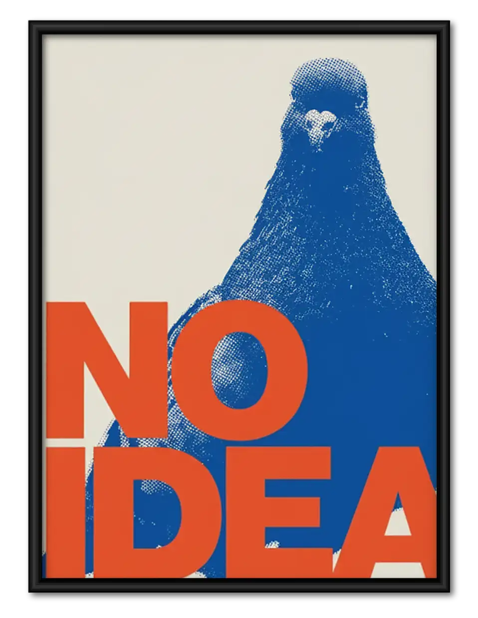 No Idea Blue Pigeon Poster Wall Art 1
