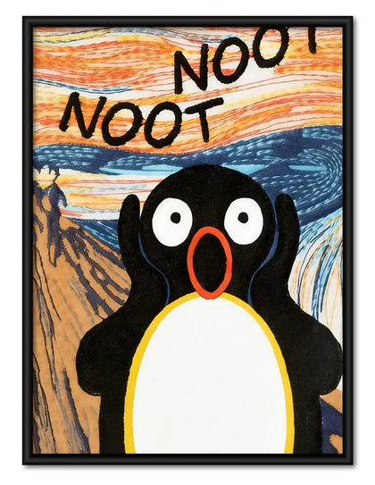 Noot Noot Penguin Scream Wall Art