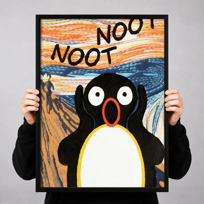 Noot Noot Penguin Scream Wall Art 3