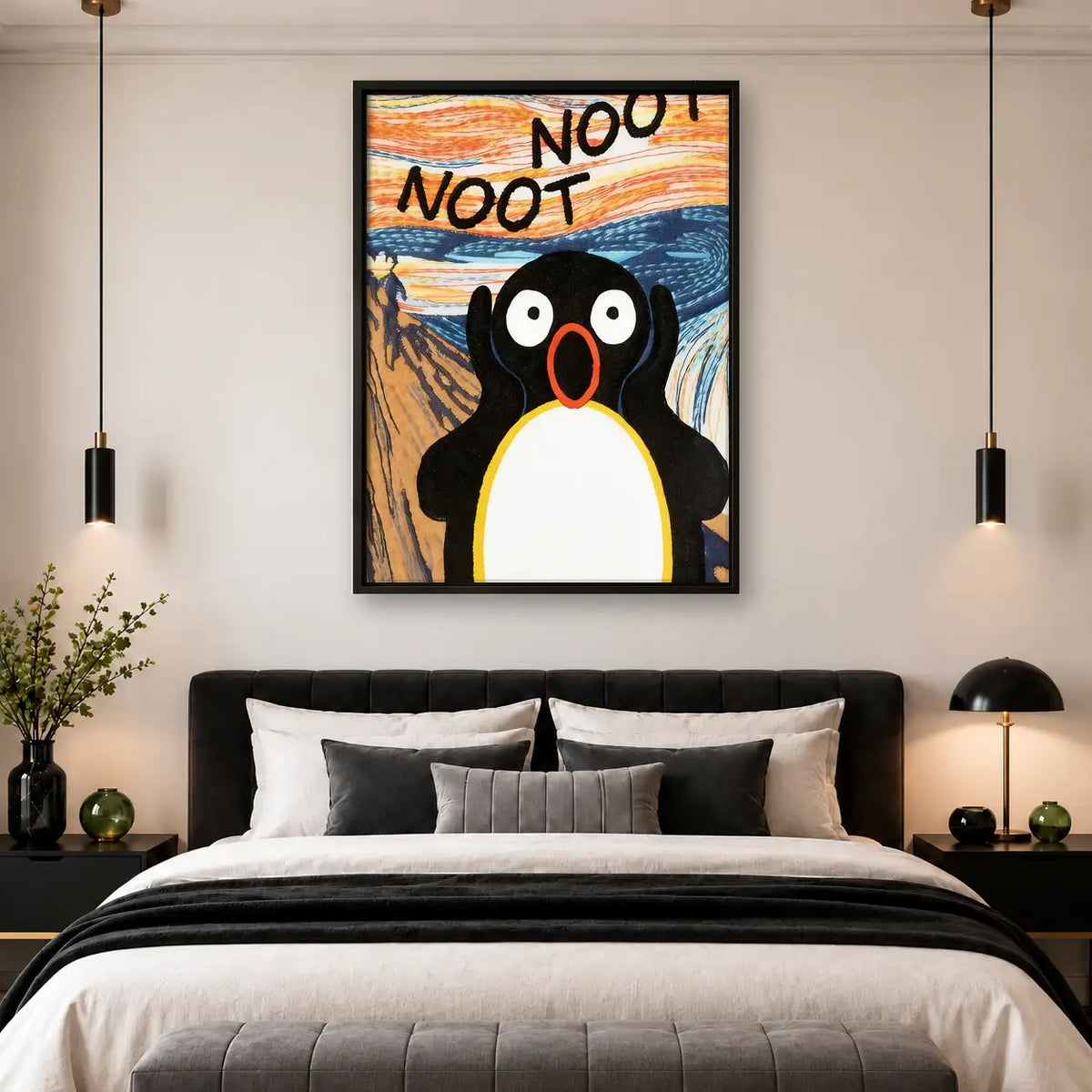 Noot Noot Penguin Scream Wall Art 4