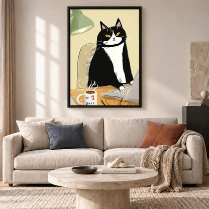 Number One Boss Office Cat Wall Art 2