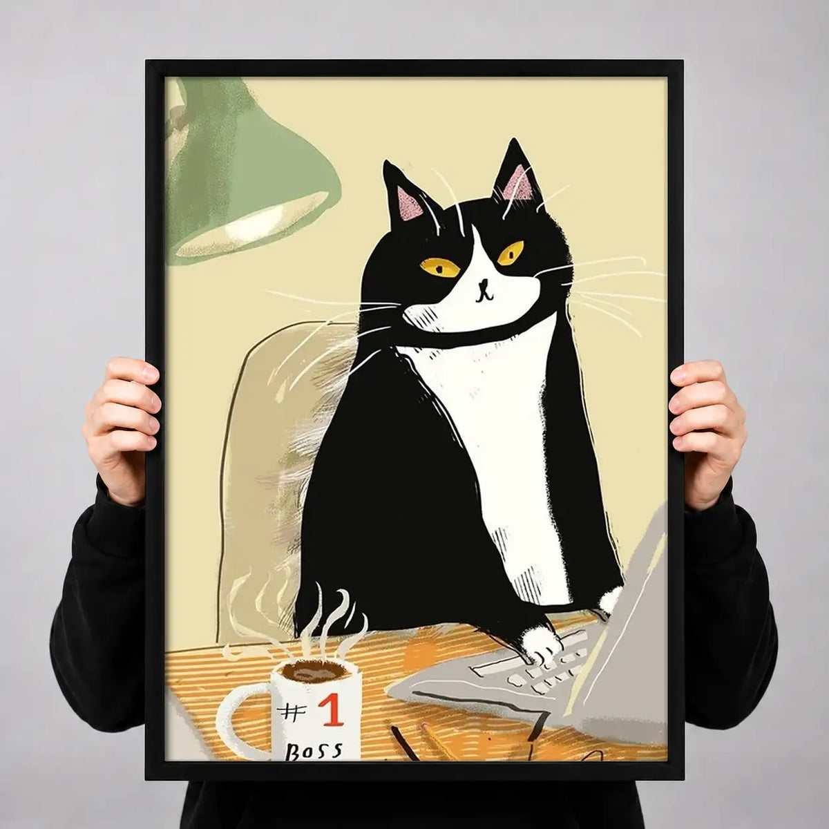 Number One Boss Office Cat Wall Art 3