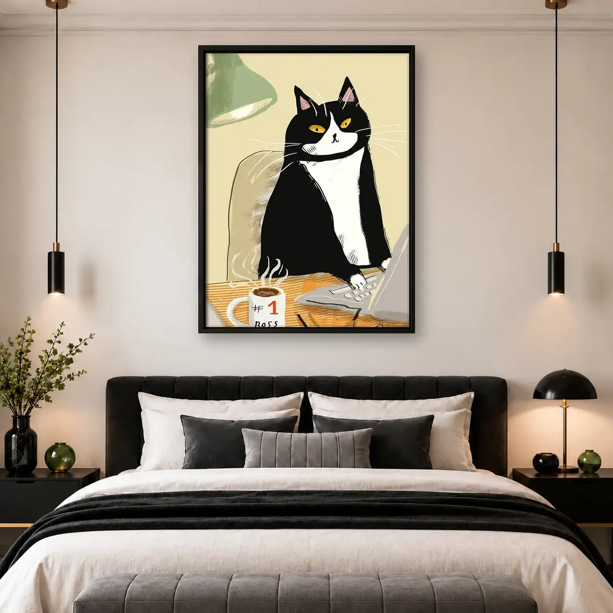 Number One Boss Office Cat Wall Art 4