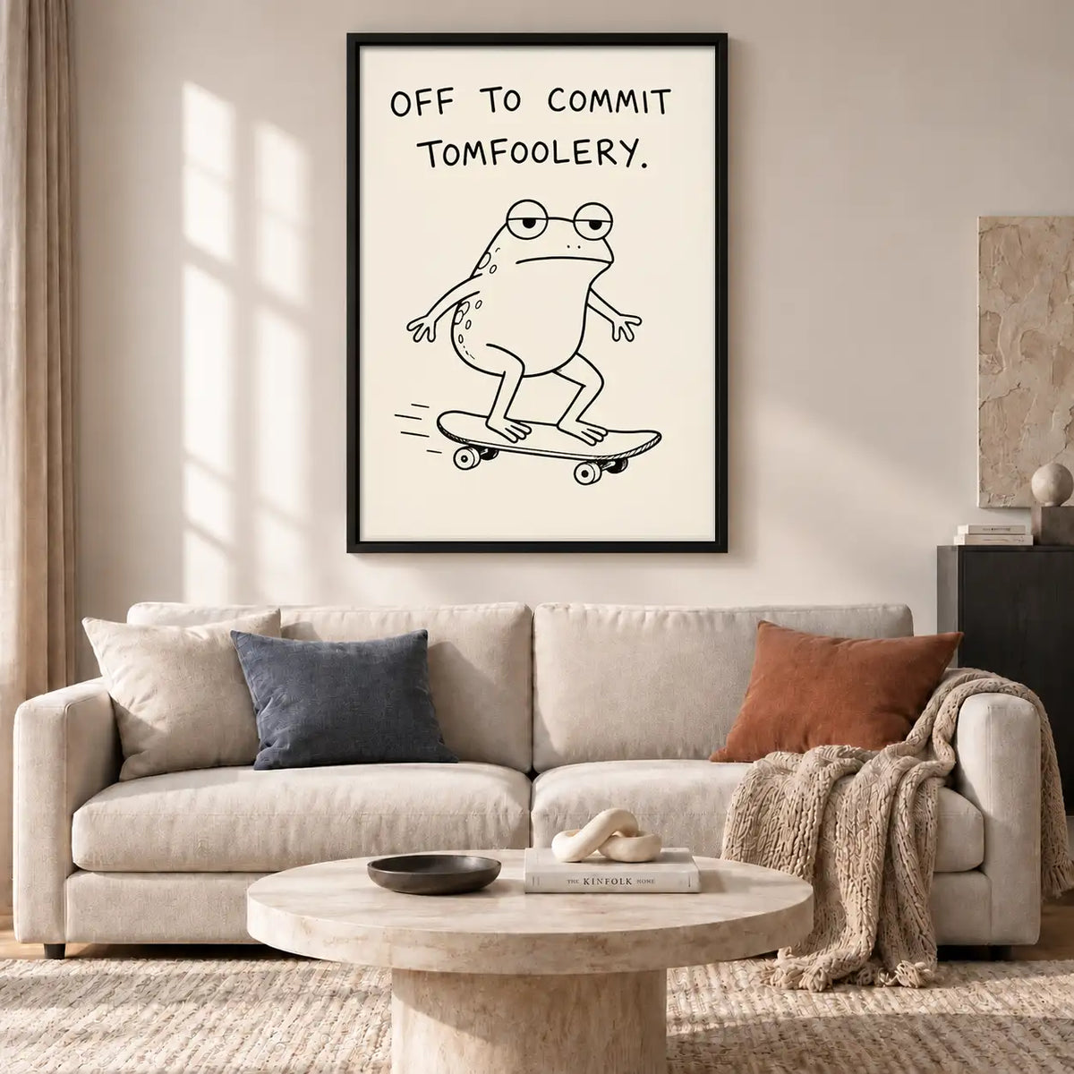 Off to Commit Tomfoolery Skateboard Frog Wall Art 2
