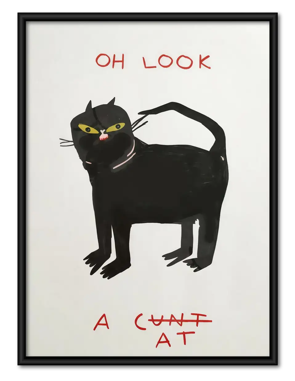 Oh Look a Cat Humor Wall Art 1