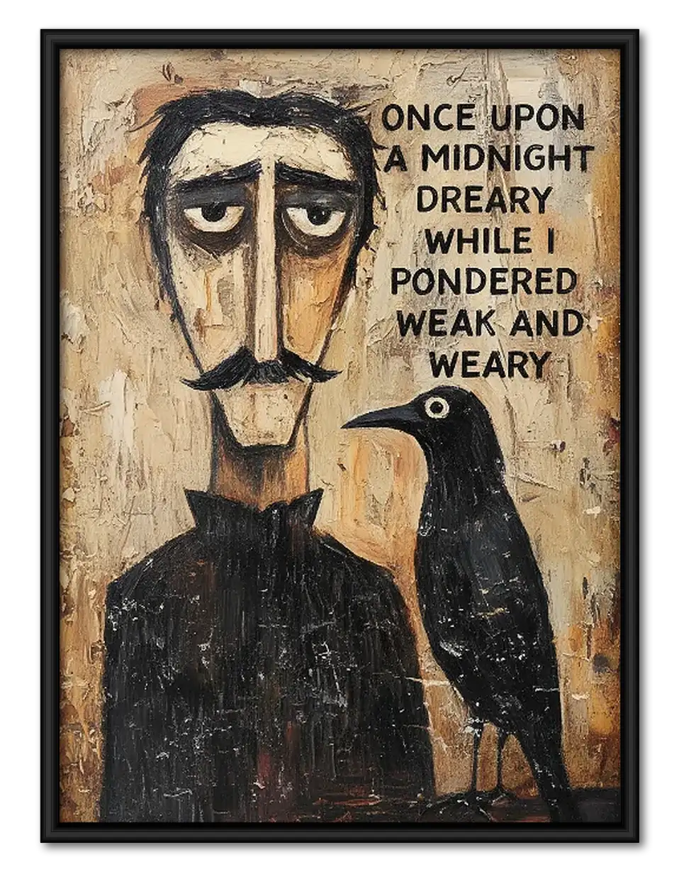 Once Upon a Midnight Dreary Poet Wall Art 1
