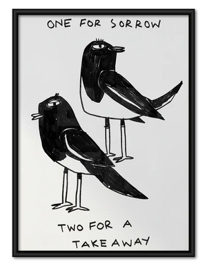 One for Sorrow Two for Takeaway Crows Wall Art