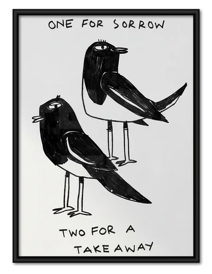 One for Sorrow Two for Takeaway Crows Wall Art 1