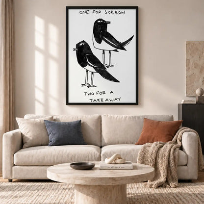 One for Sorrow Two for Takeaway Crows Wall Art 2