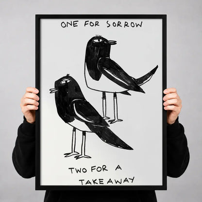 One for Sorrow Two for Takeaway Crows Wall Art 3